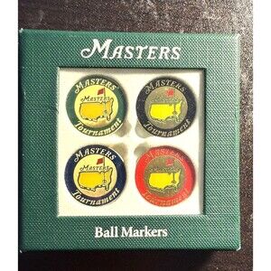 Masters Golf Tournament Set of 4 Un-Dated Ball Markers Augusta National New